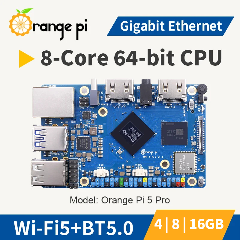 Orange Pi 5 Pro 16 8 4GB RAM L - огляд і ціна Orange Pi 5 Plus 16Gb